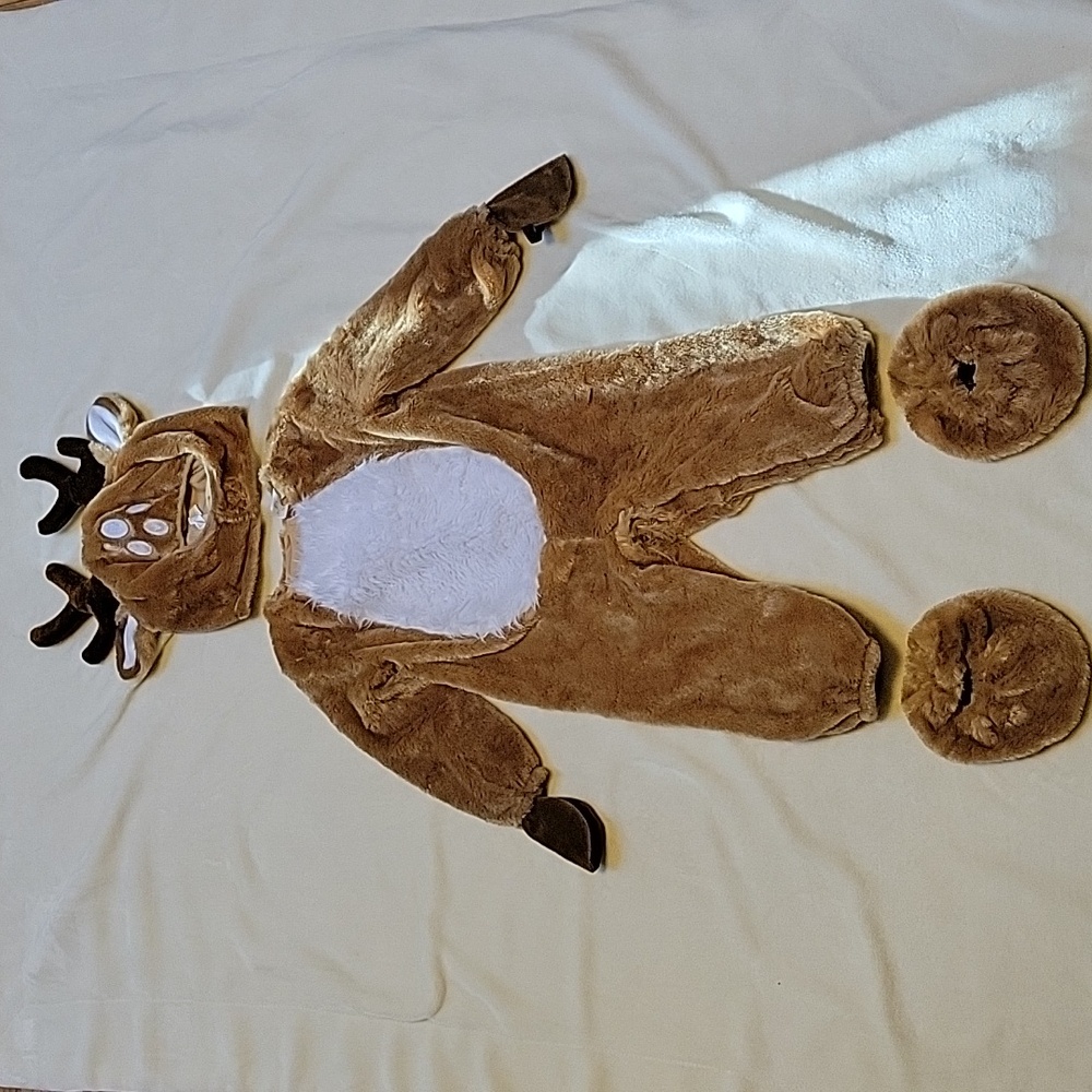 Like New Deer Fawn Costume 12-24 Months Cozy Warm - Picture 3 of 10